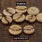 12 Pieces Wooden Burnt Center Flat Buttons Two Hole Wood Shop 23mm 15/16" Large Size
